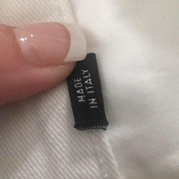 Versace White Jeans Signature high waist 27" hips 29" length 31-32 skinny - Picture 10 of 15